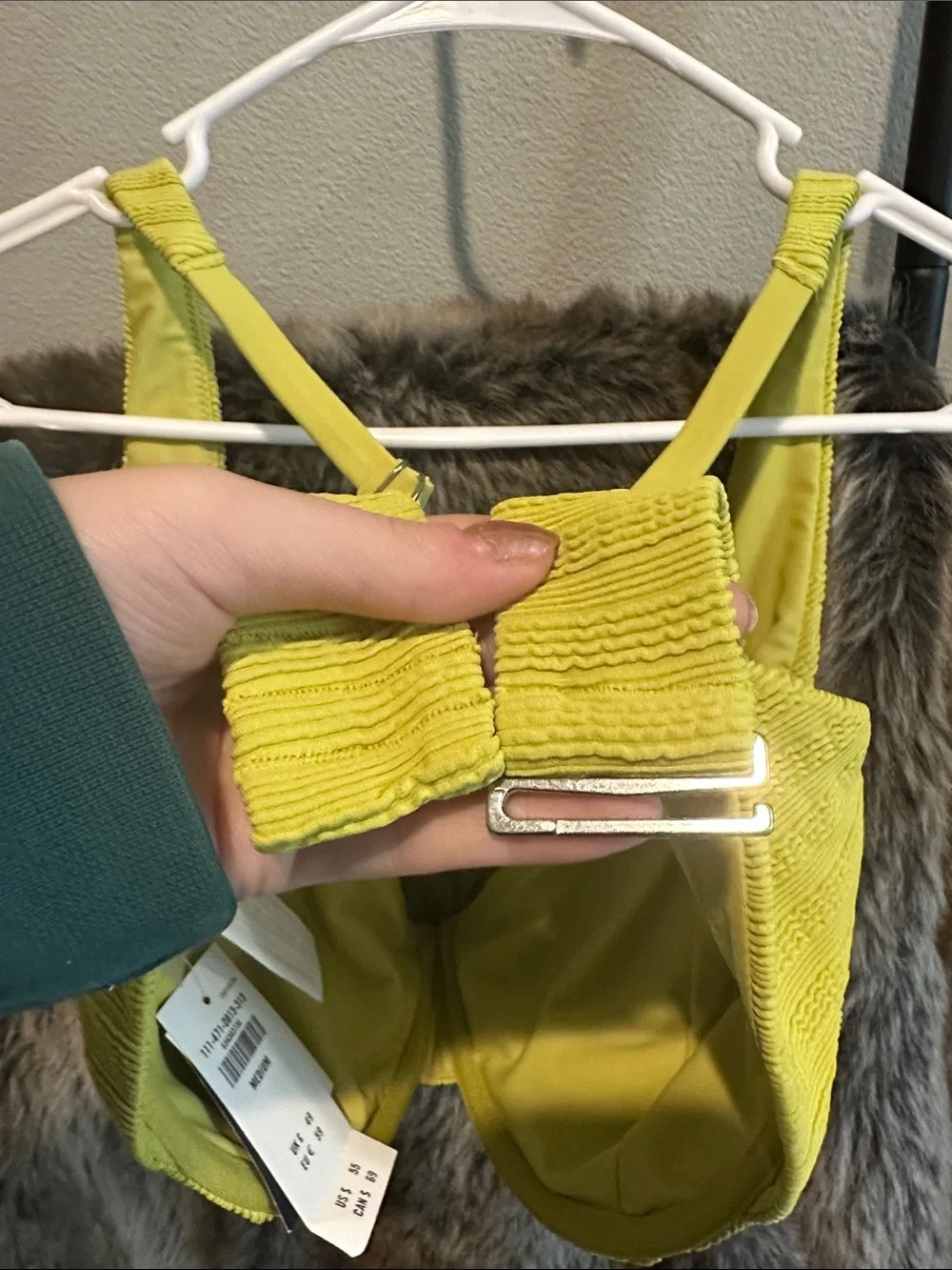 Abercrombie & Fitch Lime Textured Curve Love Underwire Bikini Top - Picture 5 of 6